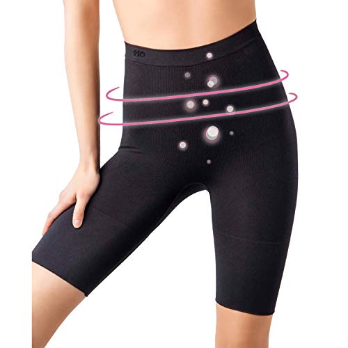 +MD Women's Tummy Control High Waist Shapewear Panties Mid Thigh Rear Lifting Shaper Slimmer Power Shorts Medium Black