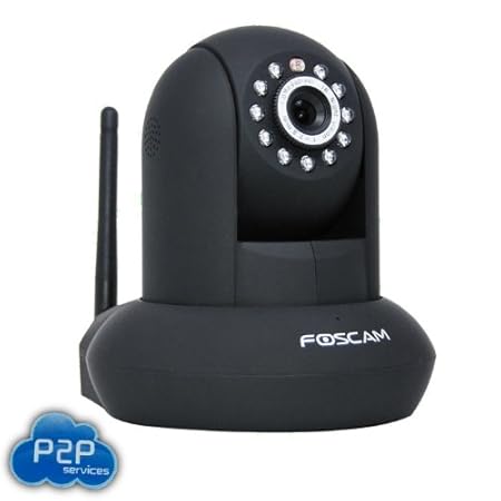 Foscam Cámara IP inalámbrica para interiores FIP HD color negro megapíxel