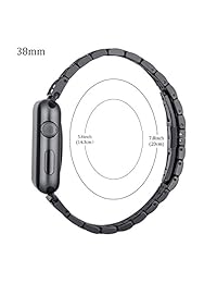 Apple Watch correa de piel, ibazal [Vintage estilo] Apple watch band correa de reemplazo de piel genuino con hebilla de cierre de acero inoxidable para Apple Watch Series 1 & 2