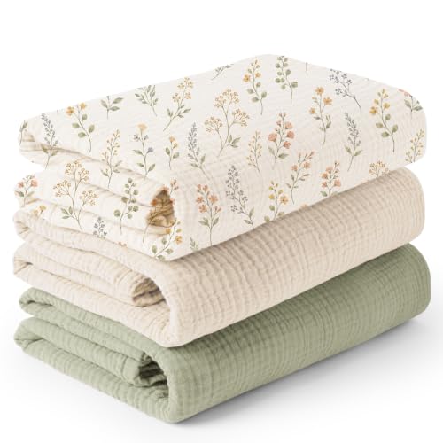 Konssy Muslin Baby Swaddle Blankets