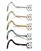 Jstyle 20G 5 Pcs Stainless Steel Nose Rings Studs Screw Piercing Body Jewelry 2.5mm