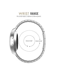 MoKo Samsung Acero Inoxidable Reloj correa Correa Para Samsung Gear S2 Classic., Plateado
