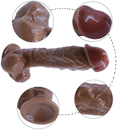 LagouBaptiste Gìft Stìck, Ultra-Lifelike Fantasy Perfect Sleeve Extender Double Realistic Personal Body Care Comfort Feeling Tool brown | long：7.48inches/23cm，diameter：1.57inches/4.5cm