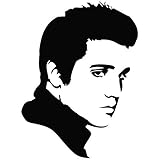 Elvis Presley The King Singer Look Face - Vinyl Decal Sticker Vinyl For Car, Wall Laptop Ipad, Macbook, Bike, Music Instruments, Motorcycle Removable Decorative (5.5