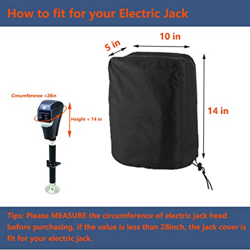 Coverify Electric Tongue Jack Cover, Heavy Duty 300D Oxford Fabric