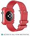 Apple Watch Case, i-Blason Rugged Protective Case with Strap Bands for Apple Watch / Watch Sport / Watch Edition 2015 Release 2015 (38 mm, Red)