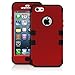iPhone 5 Case, MagicMobile, Hybrid Impact Shockproof Hard Armor Cover for iPhone 5 Two Layers of Protection Hard Plastic and Soft Silicone iPhone 5 Case [ Red- Black ]