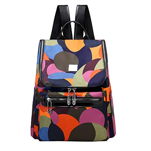 Excursion Sports Zipper Backpack for Women, Girls Anti-Theft Oxford Waterproof Student Shoulder Bag, Lightweight Street Travel Camping Satchel Schoolbag Daypacks