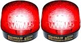 Seco-Larm SL-126Q/R Red Strobe Light (Set of 2); For 6- to 12-Volt use; For Iinformative" General Signaling Requirements; Incorrect Polarity Cannot Damage Circuit or Draw Current