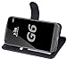 Abacus24-7 LG G6 Case, Folio Wallet with Leather Flip Cover and Stand, Black