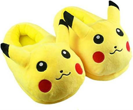 WS Goods Plush Pokemon Pikachu Slippers