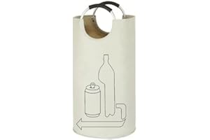 Oxford Fabric Foldable Laundry Basket, Beige, Waterproof Storage Bin with Handles