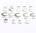 BIHRTC Pack of 100 Metal Moon Star Charms Pendant for DIY Craft Jewelry Making Accessory