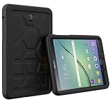 Poetic Galaxy Tab S2 8.0 Case - Poetic [Turtle Skin Series]-[Corner/Bumper Protection][Tactile side Grip][Sound-Amplification][Bottom Air Vents] Protective Silicone Case Black