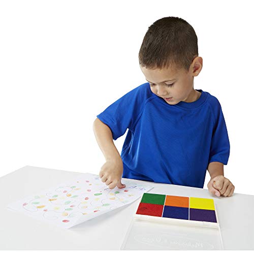 Melissa & Doug Rainbow Stamp Pad 6 Washable Inks Stamp Pads For