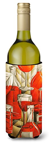 Caroline's Treasures BTBU0174LITERK Red Wine Bottles and Glasses Wine Bottle Hu…