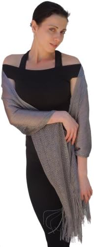 Sheer-Delights Fringed Mesh Evening Wrap Shawl for Prom Wedding Formal