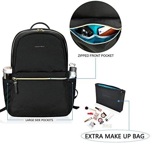 KROSER Laptop Backpack 15.6 Inch Upgraded Fashion School Backpack Water-Repellent Cumpter Backpack Laptop Bag Nylon Casual Daypack with USB Charging Port for Travel/Business/College/Women/Men-Black 2 KROSER Laptop Backpack 15.6 Inch Upgraded Fashion School Backpack Water-Repellent Cumpter Backpack Laptop Bag Nylon Casual Daypack with USB Charging Port for Travel/Business/College/Women/Men-Black