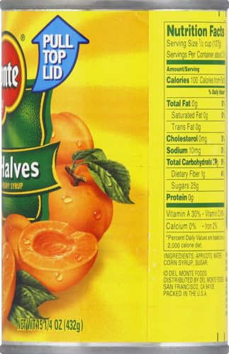 DEL MONTE APRICOT HALVES IN HEAVY SYRUP, 15.25 OZ
