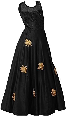 Simandra Fashion Girl's Banglory Silk Semi-Stiched Gown (Kids_7-12 Years_Free Size)…