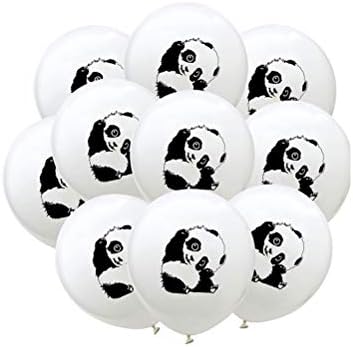 SUSHAFEN 10 Pcs Panda Balloons Latex Animal Balloons Panda Theme Party Balloons Decor Supplies,12inch