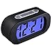 Samshow Boys Alarm Clock, Desk Clock, Travel Alarm Clock, Portable Clock, Simple Setting, Snooze Light, Shockproof, Large LED Screen, Progressively Louder Wake, Battery Powered Included （Black）
