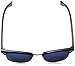 zeroUV - Half Frame Semi-Rimless Horn Rimmed Sunglasses (Black-Gold/Blue Mirror)