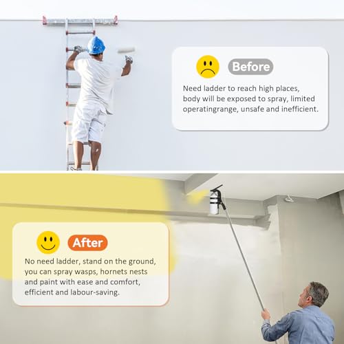 Adjustable Spray Holder Adapter, Spray Can Extension Pole Adapter with Glasses, Adjustable Angle Spray Extender for Spray Painting/Cleaning