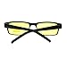 Mens Small Face Snug Fit Color Lens Rectangular Plastic Frame Sunglasses Yellow