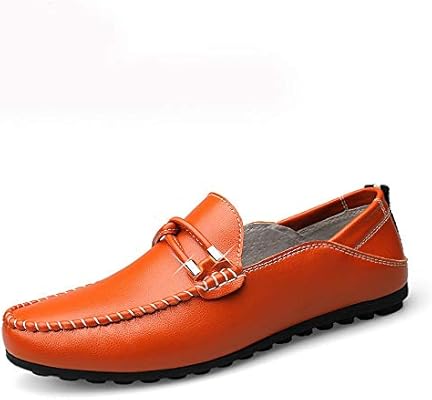 mens orange driving shoes