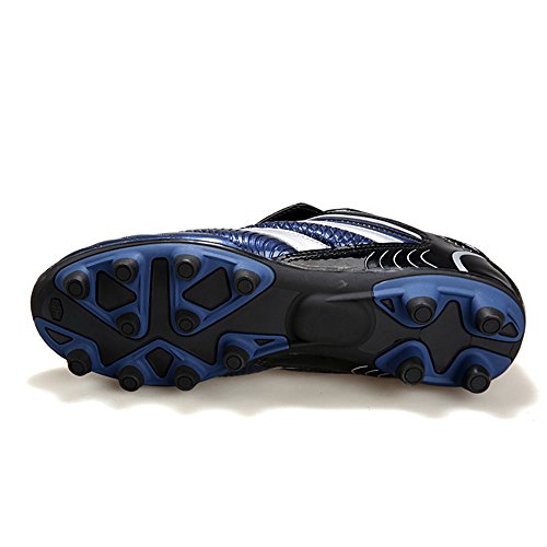 YING LAN Men's Boys Turf Cleats Soccer Athletic Football Outdoor/Indoor Sports Shoes AG Dark Blue - Thumbnail 4