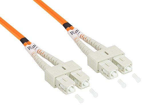 Good Connections LWL Duplex Patch Cable LC to SC Multimode 50/125 Inch Fibre Optic orange OM2 - Orange 5 m