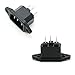 JETEHO 4 Pcs AC 250V 10A IEC 320 C14 Panel Mount Plug Adapter Connector Socket,Black