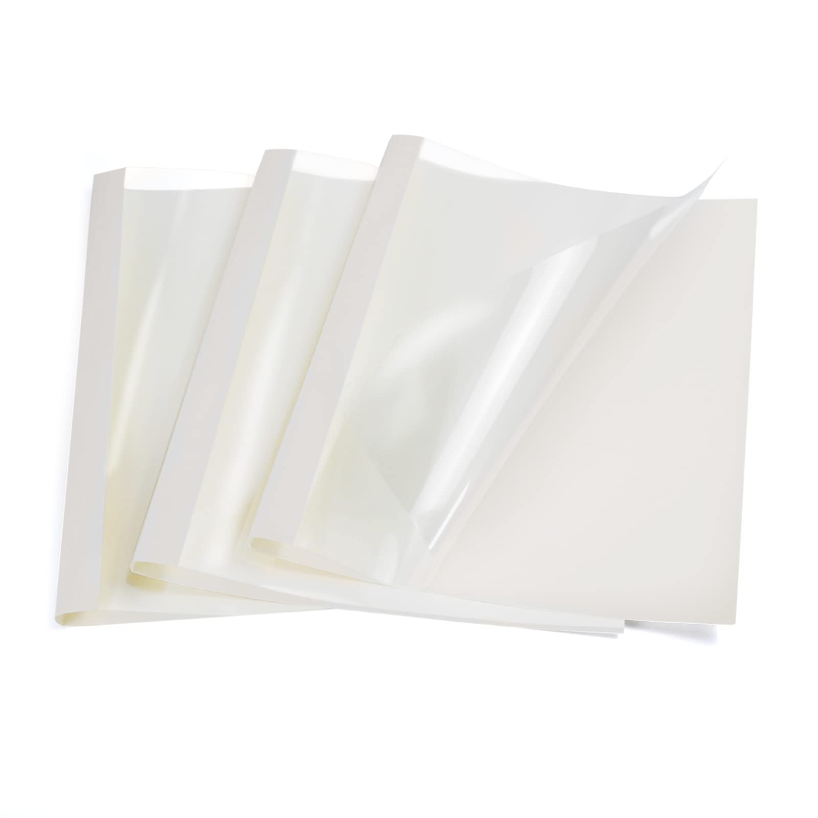 RAYSON Thermal Binding Covers, 6mm, A4, 50 Sheets Binding Capacity, White, Pack of 25