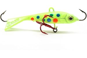 CLAM Tikka Mino – Ice Fishing Lure with Balanced Swimming Action, Realistic Baitfish Profile for Crappie, Perch, Bluegill
