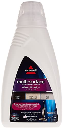 Bissell CrossWave & SpinWave Multi-Surface Cleaning Formula, 1789, 32 oz - Pack of 4, Safe on Sealed Hard Floors and Area Rugs, Dissolves Dirt, Grime and Tough Sticky Messes, Spring Breeze Scent