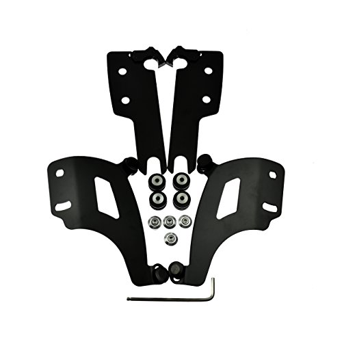 Rebacker Motorcycle Windshield Shades Bullet Headlight Fairing W/Trigger Lock Mount Kit for Harley Touring Road King Custom Classic FLHRC