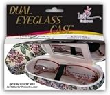 Lady Elegance Dual Eyeglass Case-  Floral Pattern