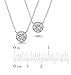 925 Silver Solitaire Pendant Necklace Round 7mm (1.25 carat ) Bezel Set Cubic Zirconia Adjustable Chain Lengths: 16
