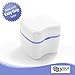 Denture or Retainer Bath with Basket European Style Attractive Durable Design (Standard, Lilac Purple)
