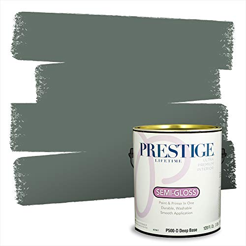 PRESTIGE Paints P500-D-HC-124BM Interior Paint and Primer In One Semi-Gloss Com…