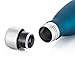 Swig Savvy Vacuum Insulated Stainless Steel Sports Water Bottle, Double Wall Leakproof Lid, 17oz, Cola Shape, Travel Thermos (Light Blue)