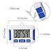 Mudder Magnetic Digital Kitchen Cooking Timer with Loud Alarm and Big Screen, 3 Pack (Blue)