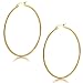 Gem Stone King 2 Inch Stunning Stainless Steel Yellow Gold Plated Hoop Earrings | 50mm Diameter | Fine Jewelry Gifts for Her Mom Women Wife