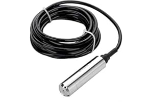 ASHATA Water Level Sensor, DC 24V 4-20mA Throw in Type Liquid Level Sensor Transmitter for Detecting 0-5m Range Liquid Level (5m Range, 6m Wire)