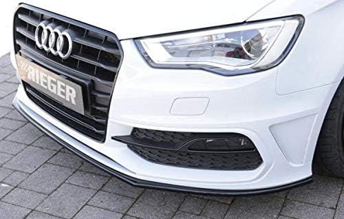Rieger Front Spoiler Blade Glossy Black for Audi A3 / S3 (8V): 07.12-08.16 (up to Facelift)