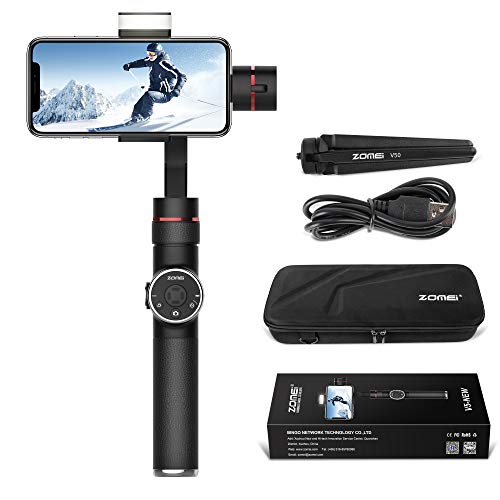 BONFOTO Gimbal Stabilizer Mobile 3 Axis Handheld Gimbals for Smartphone, w/Focus Pull & Zoom for iPhone XR/XS/X/8/7/6 P, Android Samsung S8 S7 Huawei P20 Pro Mate 10, with Time Lapse, Auto Tracking