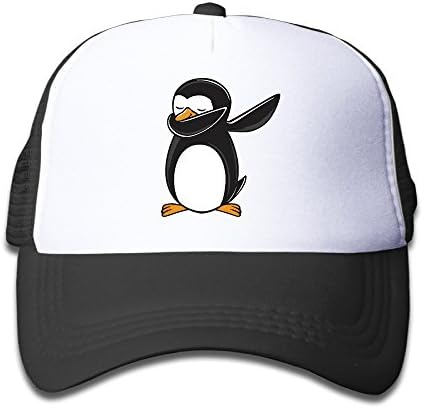 Hip Hop Dabbing Penguin Boys Girls Hats Snapback Mesh Cap Adjustable Baseball Caps Kid's Trucker Hat Black