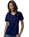 Hanes 5780 Ladies 5.2 oz. ComfortSoft V-Neck Cotton T-Shirt - DEEP NAVY - L