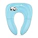 Jerrybox Potty Seat Foldable Travel Toilet Training Seat for Babies, Toddlers Potty Seat with Carrying Bag (Blue)
